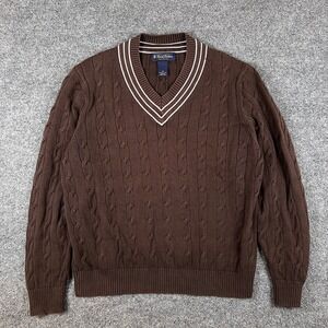 Brooks Brothers Brown V-Neck Sweater